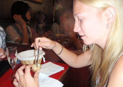 Trying Escargot in Paris